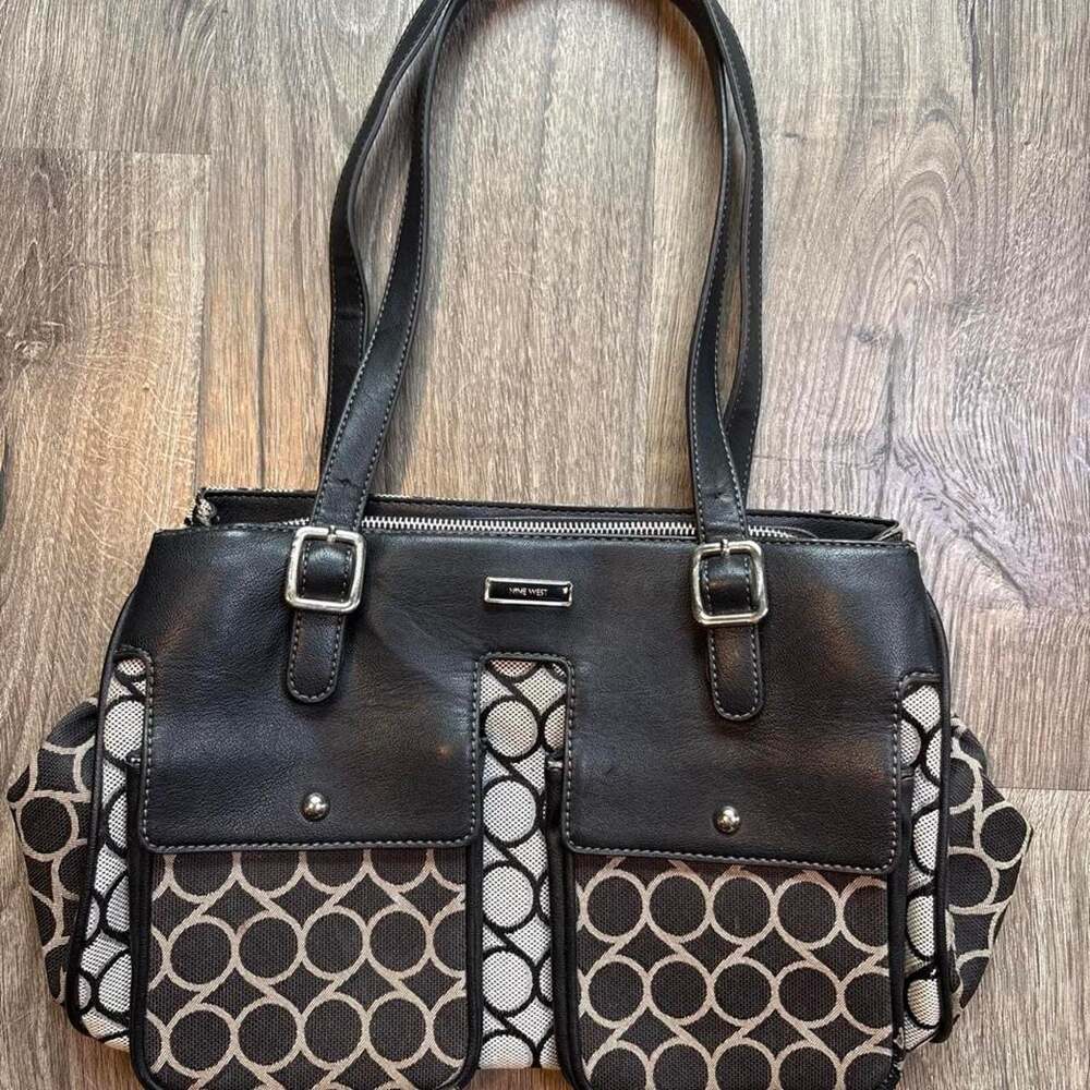 Nine West Y2K Geometric Print Shoulder Bag